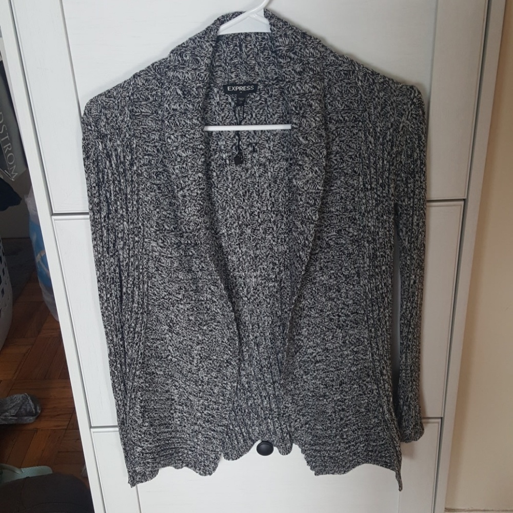 Express marled drape cardigan